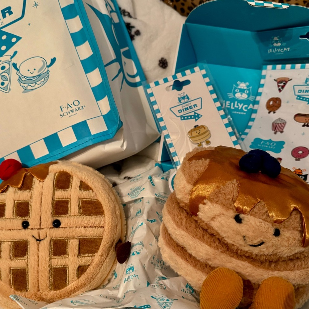 Jellycat Pancake and Waffle Plush Set